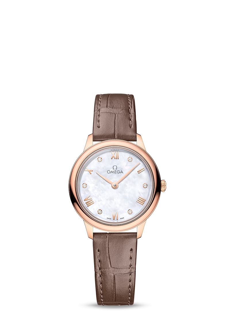 Omega 434.53.28.60.55.001 : De Ville Quartz 27.5 Sedna Gold / MOP - Diamond