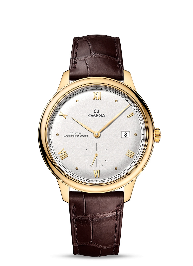 Omega 434.53.41.20.02.001 : De Ville Small Seconds Master Chronometer Yellow Gold / Silver
