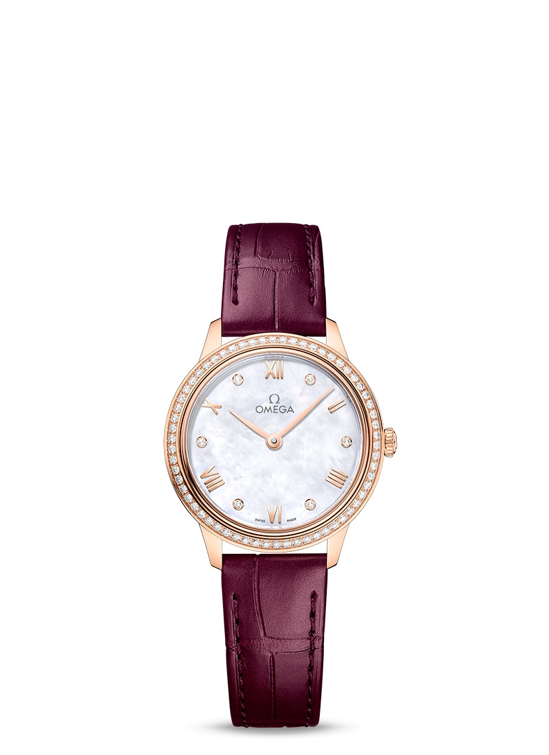 Omega 434.58.28.60.55.001 : De Ville Quartz 27.5 Sedna Gold - Diamond / MOP - Diamond