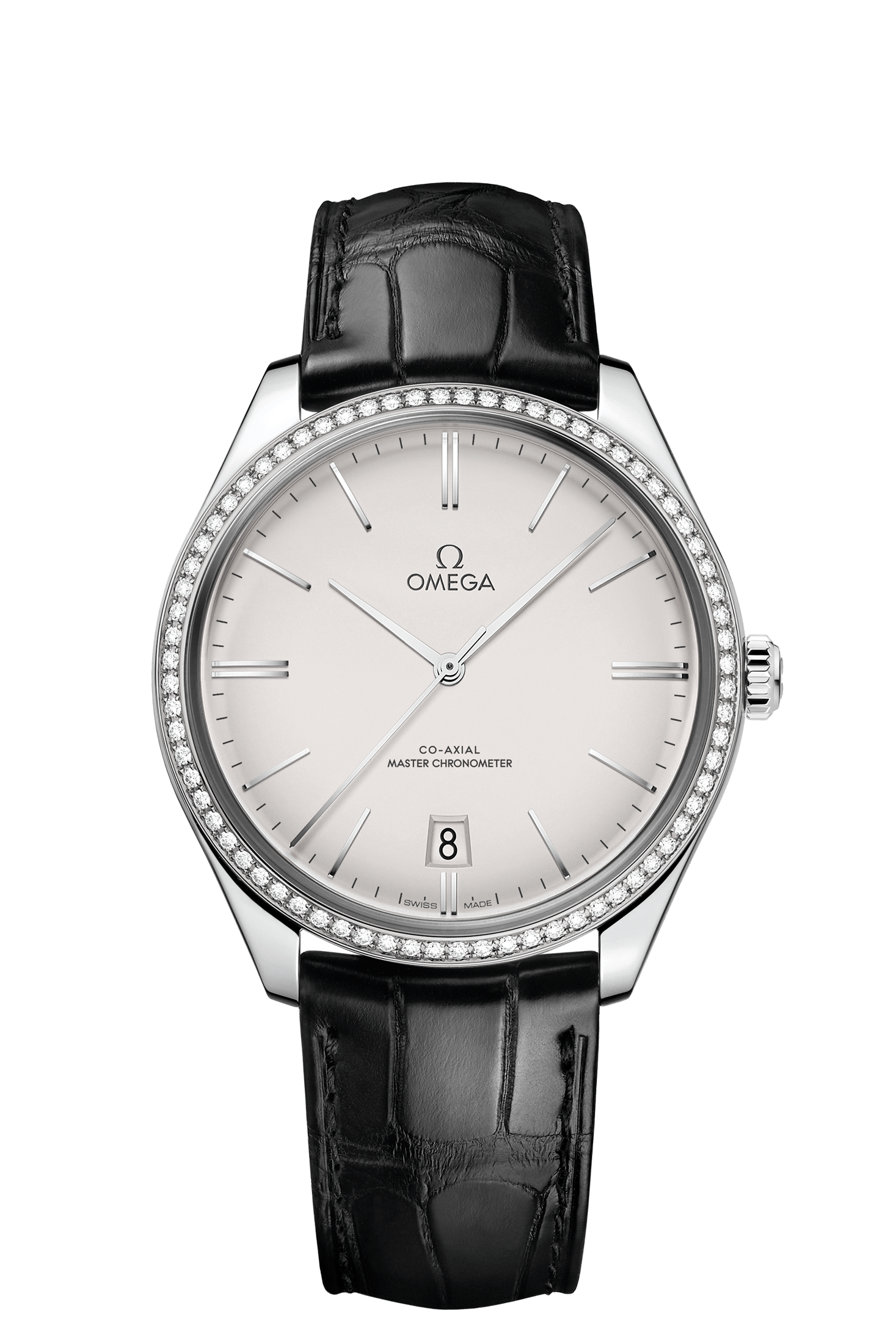 Omega 435.18.40.21.02.001 : De Ville Trésor Master Chronometer Stainless Steel / Diamond / Silver