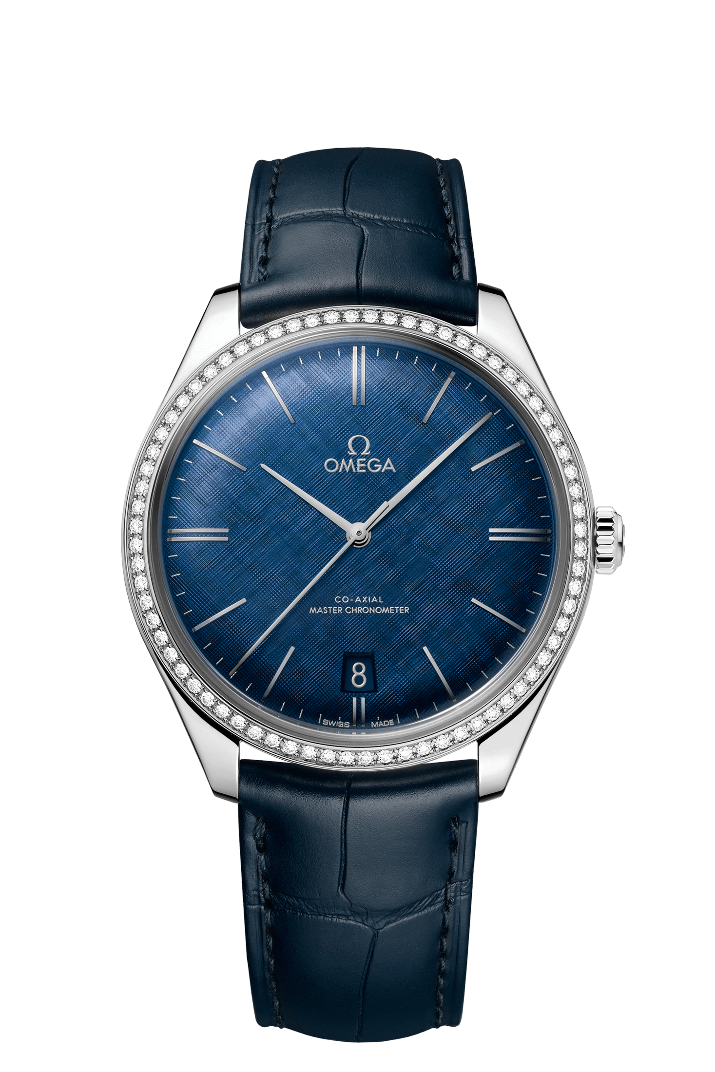 Omega 435.18.40.21.03.001 : De Ville Trésor Master Chronometer Stainless Steel / Diamond / Blue
