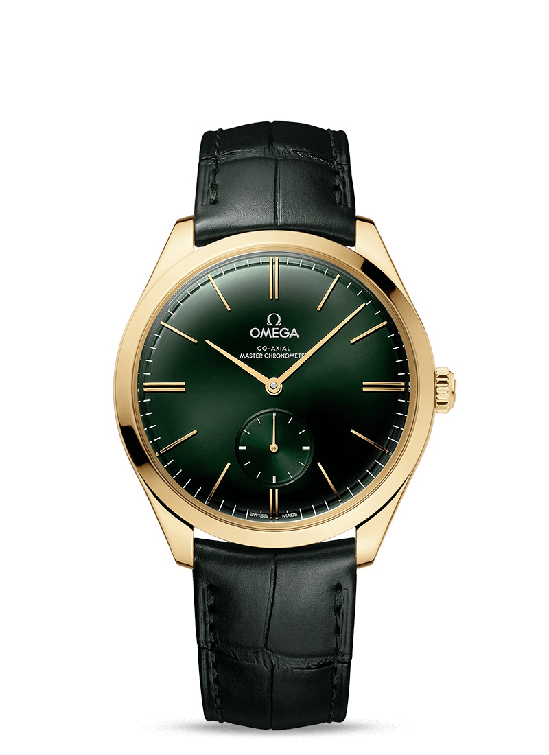 Omega 435.53.40.21.10.001 : De Ville Trésor Master Chronometer Small Seconds Yellow Gold / Green