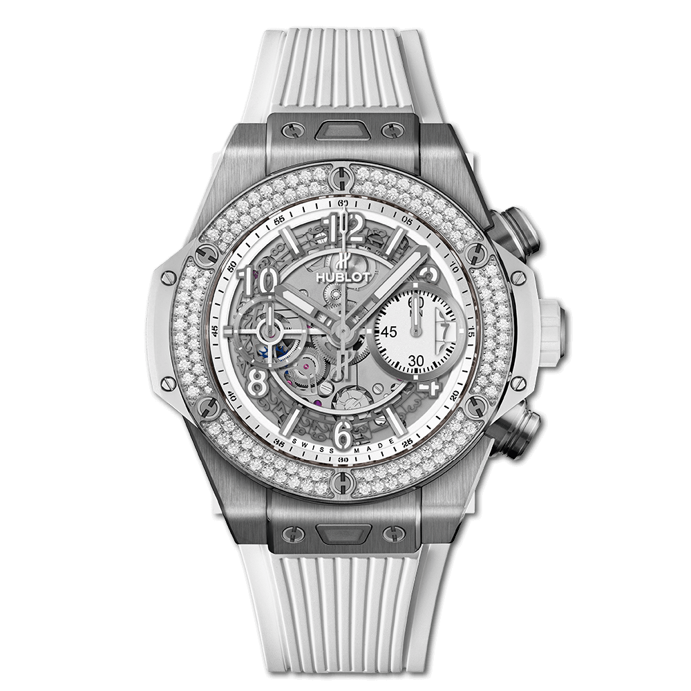 Hublot 441.NE.2010.RW.1104 : Big Bang Unico 42 Titanium / Diamonds / White