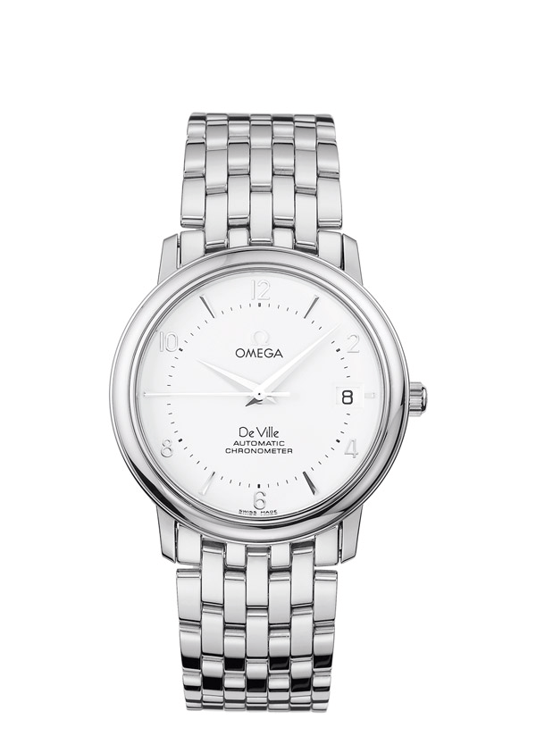 Omega 4500.30.00 : De Ville Prestige Automatic 34.7 Stainless Steel / Silver / Bracelet