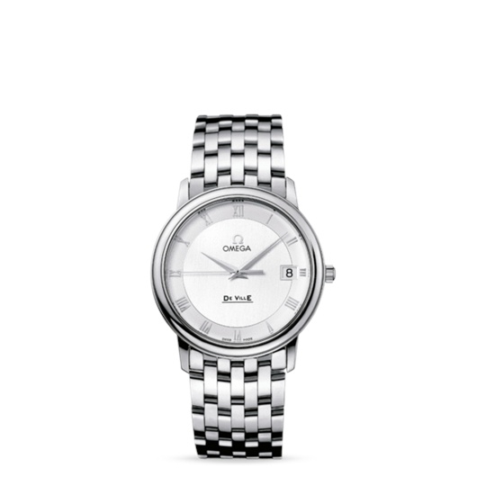 Omega 4510.33.00 : De Ville Prestige Quartz 34.4 Stainless Steel / Silver / Bracelet