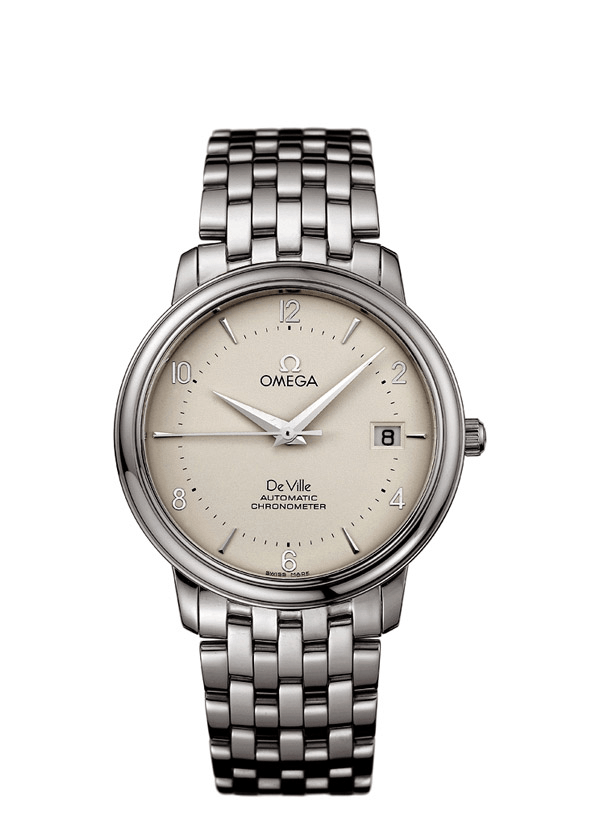 Omega 4512.30.00 : De Ville Prestige Automatic 36.5 Stainless Steel / Silver / Bracelet