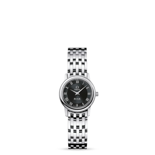 Omega 4570.52.00 : De Ville Prestige Quartz 22 Stainless Steel / Black / Bracelet