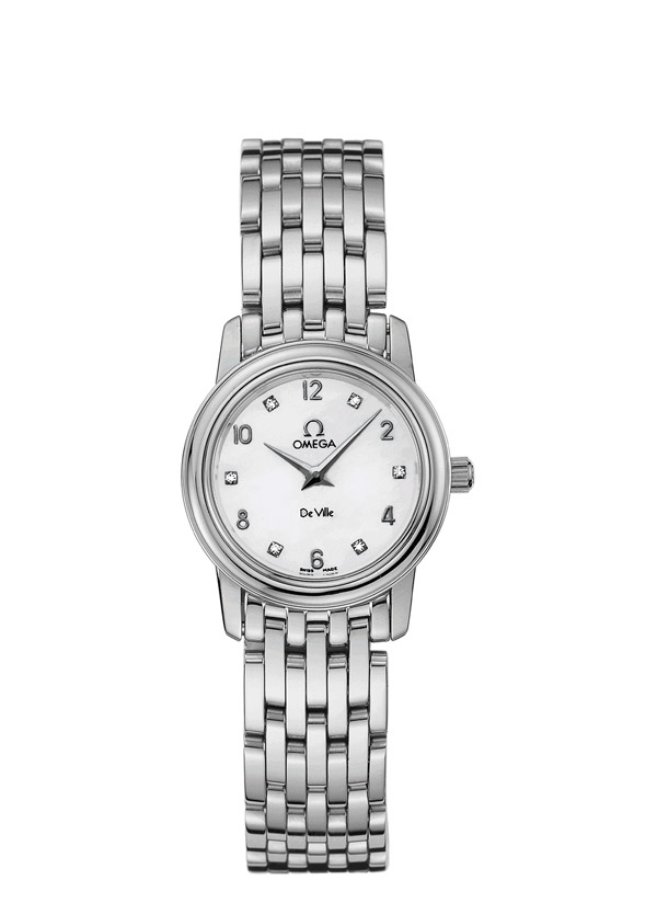 Omega 4570.75.00 : De Ville Prestige Quartz 22 Stainless Steel / White / Bracelet