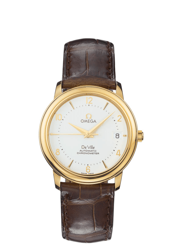 Omega 4600.30.02 : De Ville Prestige Automatic 34.7 Yellow Gold / White