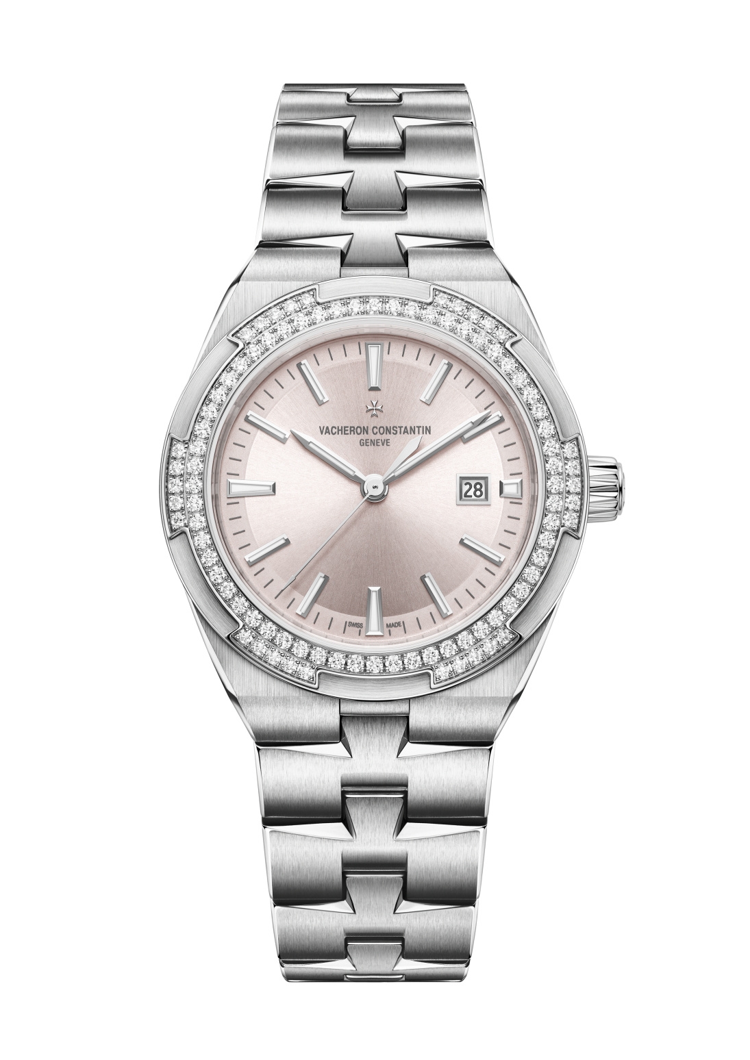 Vacheron Constantin 4605V/200A-B971 : Overseas Automatic 35 Stainless Steel - Diamond / Silver / Bracelet