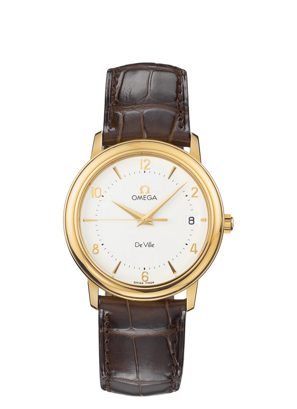 Omega 4610.30.02 : De Ville Prestige Quartz 34.4 Yellow Gold / Silver