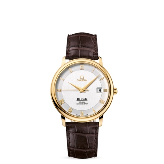 Omega 4617.31.02 : De Ville Prestige Co-Axial 36.5 Yellow Gold / Silver