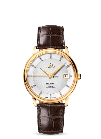 Omega 4617.35.02 : De Ville Prestige Co-Axial 36.5 Yellow Gold / Silver