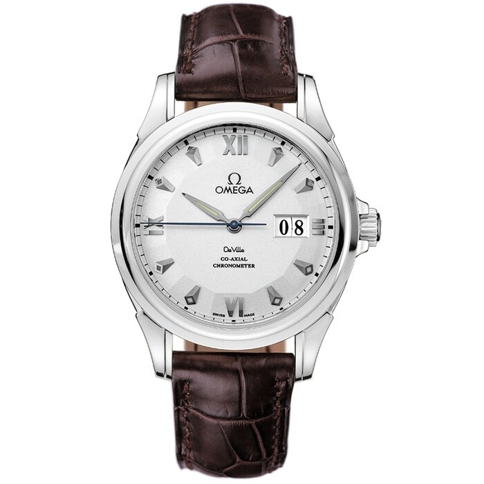Omega 4624.30.32 : De Ville Co-Axial 38.7 Big Date White Gold / Silver