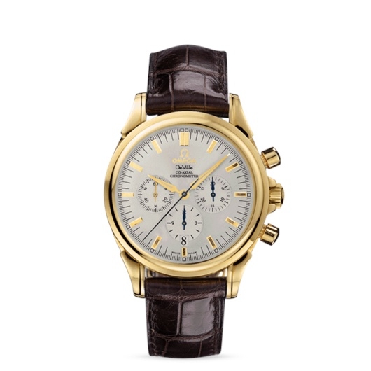 Omega 4641.30.32 : De Ville Co-Axial 41 Chronograph Yellow Gold / Silver