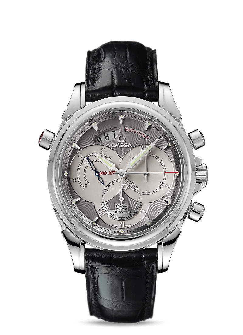 Omega 4647.40.31 : De Ville Co-Axial 41 Chronoscope Rattrapante Platinum / Grey