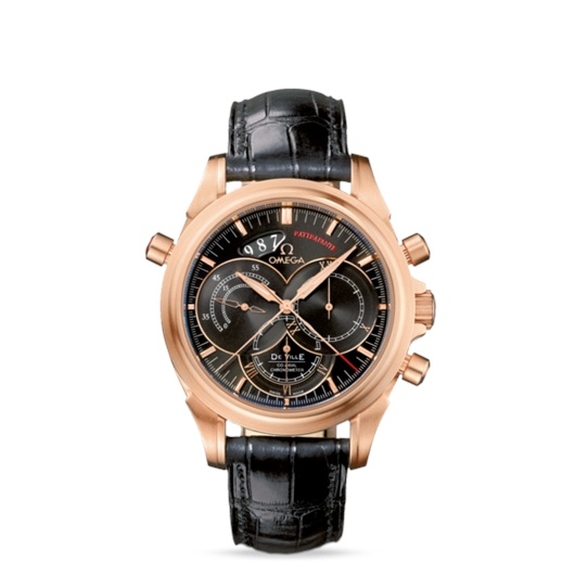 Omega 4648.50.31 : De Ville Co-Axial 41 Chronoscope Rattrapante Red Gold / Black