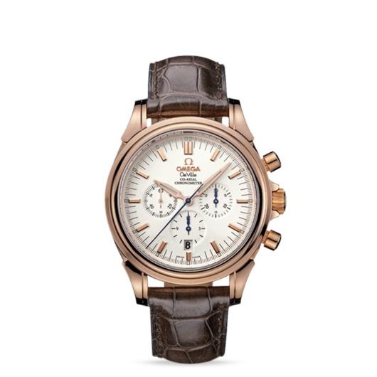 Omega 4650.20.32 : De Ville Co-Axial 41 Chronograph Red Gold / Silver