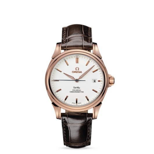 Omega 4654.20.32 : De Ville Co-Axial 37.5 Red Gold / White