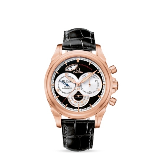 Omega 4656.50.31 : De Ville Co-Axial 41 Chronoscope Red Gold / Black