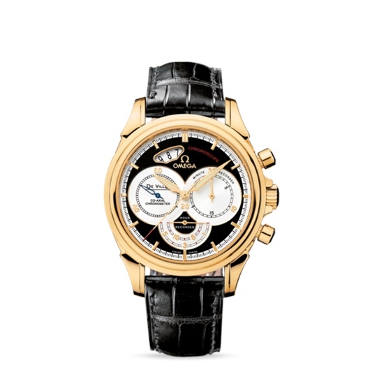 Omega 4657.50.31 : De Ville Co-Axial 41 Chronoscope Yellow Gold / Black