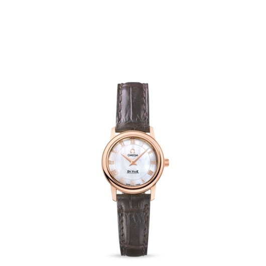 Omega 4693.71.02 : De Ville Prestige Quartz 22 Red Gold / MOP