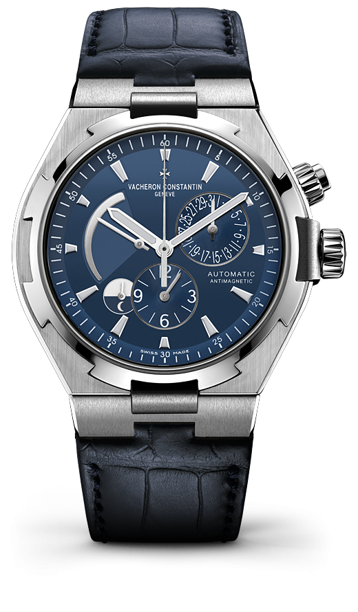 Vacheron Constantin 47450/000A-9039 : Overseas Dual Time Stainless Steel / Blue