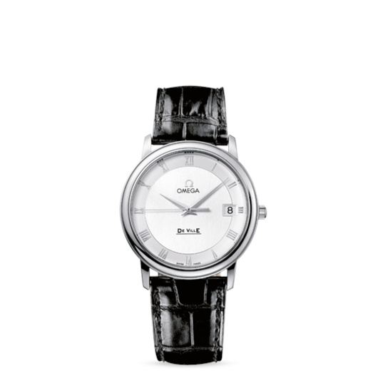 Omega 4810.33.01 : De Ville Prestige Quartz 34.4 Stainless Steel / Silver