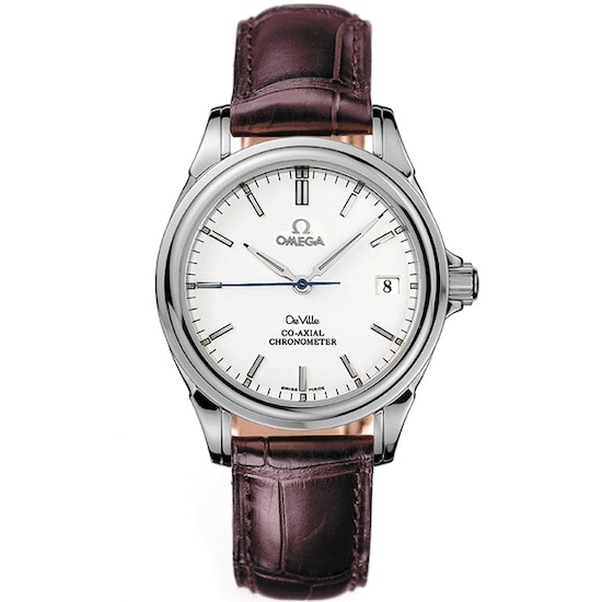 Omega 4861.31.32 : De Ville Co-Axial 35 Stainless Steel / White