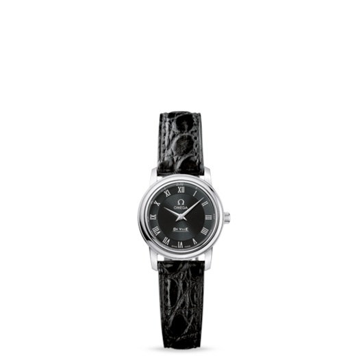 Omega 4870.52.01 : De Ville Prestige Quartz 22 Black / Strap
