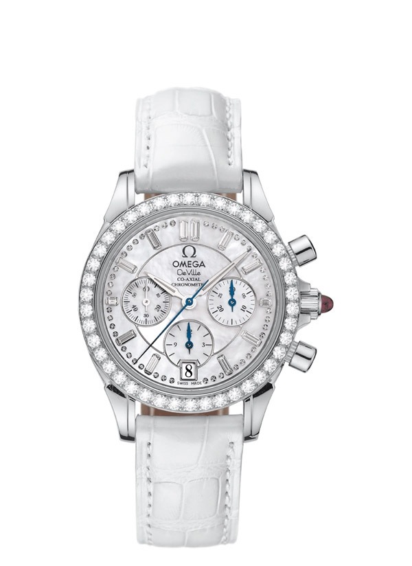 Omega 4874.75.36 : De Ville Co-Axial 35 Chronograph Stainless Steel - Diamond / MOP