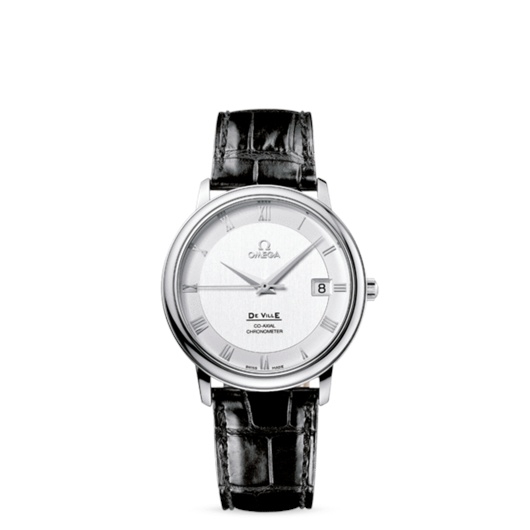 Omega 4875.31.01 : De Ville Prestige Co-Axial 36.5 Stainless Steel / Silver