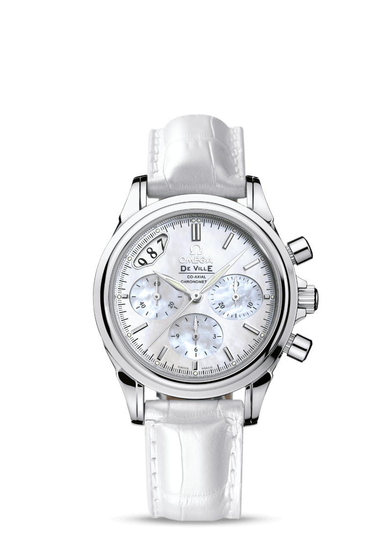 Omega 4878.70.36 : De Ville Co-Axial 35 Chronograph Stainless Steel / White