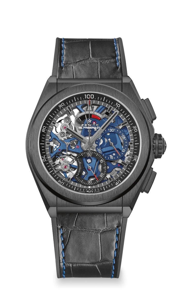 Zenith 49.9001.9004/78.R915 : Defy El Primero 21 Black Ceramic / Skeleton / Alligator / Boutique Edition