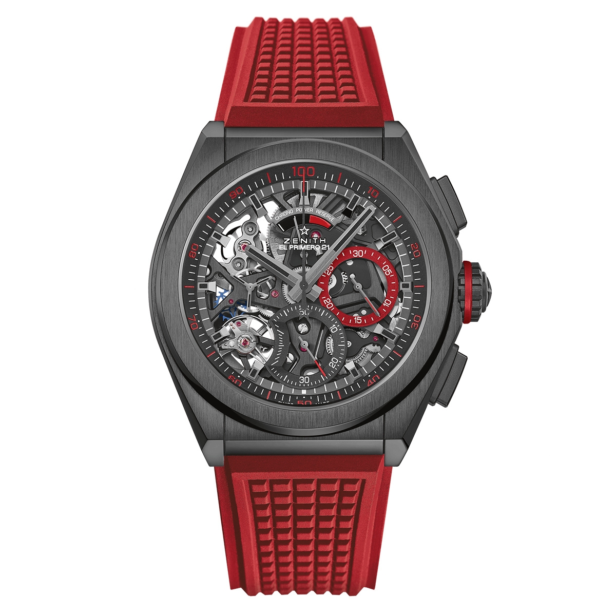 Zenith 49.9002.9004.68.R935 : Defy El Primero 21 Black Ceramic / Skeleton / Cordura / Russia