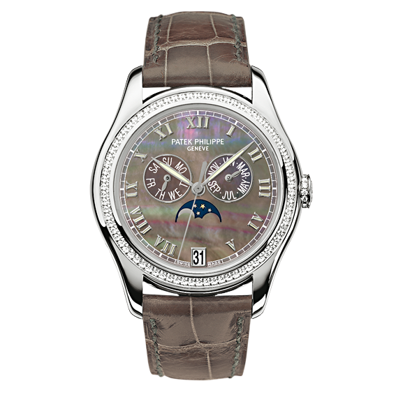Patek Philippe 4936G-001 : Annual Calendar 4936 White Gold Diamond Black Mother of Pearl