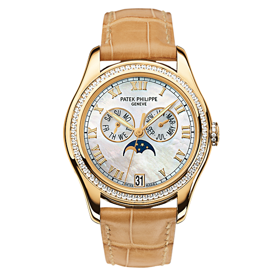 Patek Philippe 4936J-001 : Annual Calendar 4936 Yellow Gold Diamond Mother of Pearl