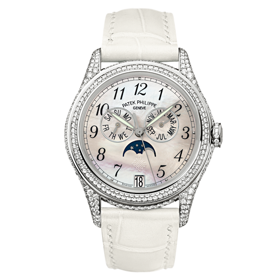 Patek Philippe 4937G-001 : Annual Calendar 4937 White Gold Diamond White Mother of Pearl