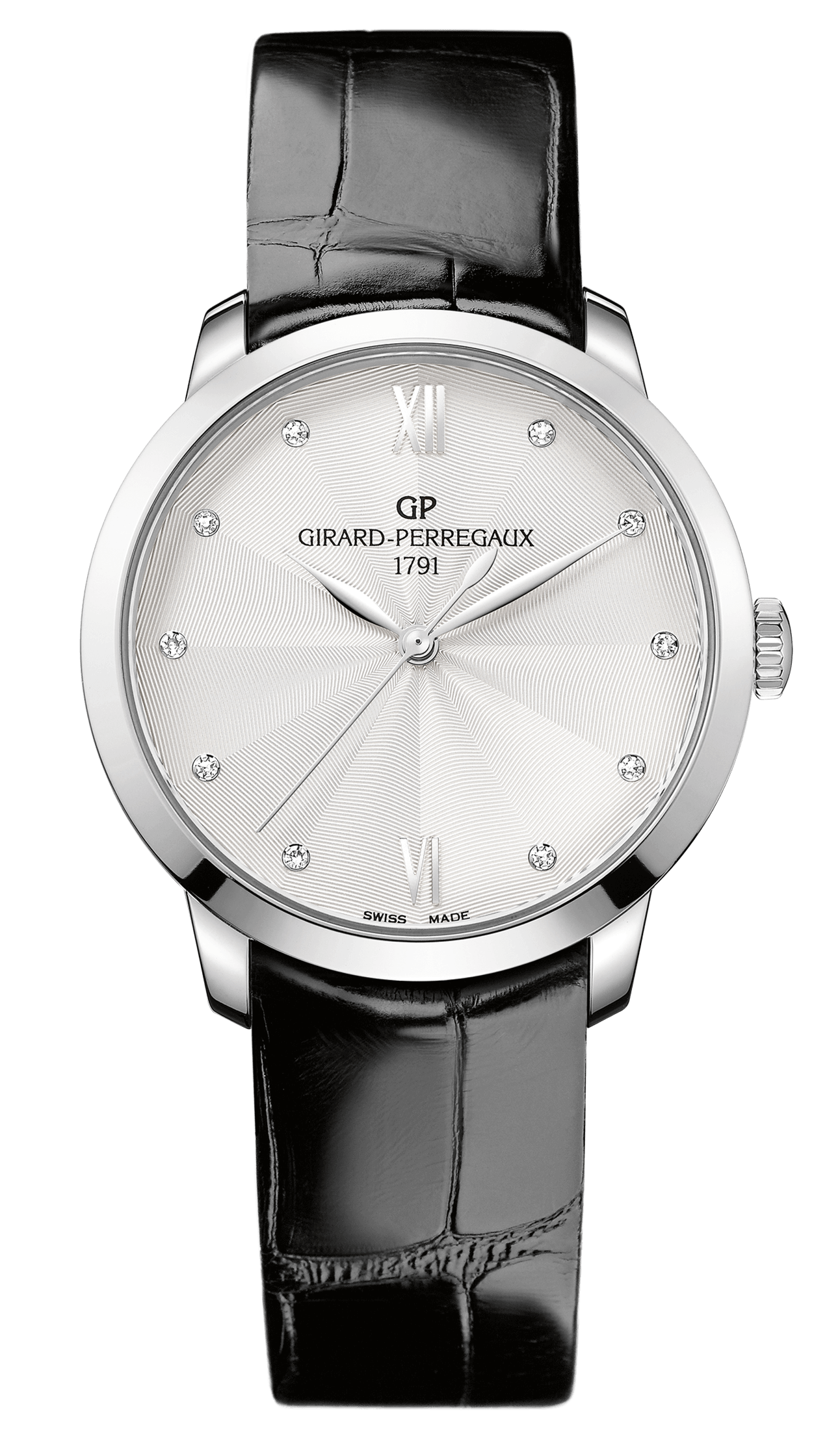 Girard-Perregaux 49523-11-171-CB6A : 1966 36mm Stainless Steel / Silver / Alligator