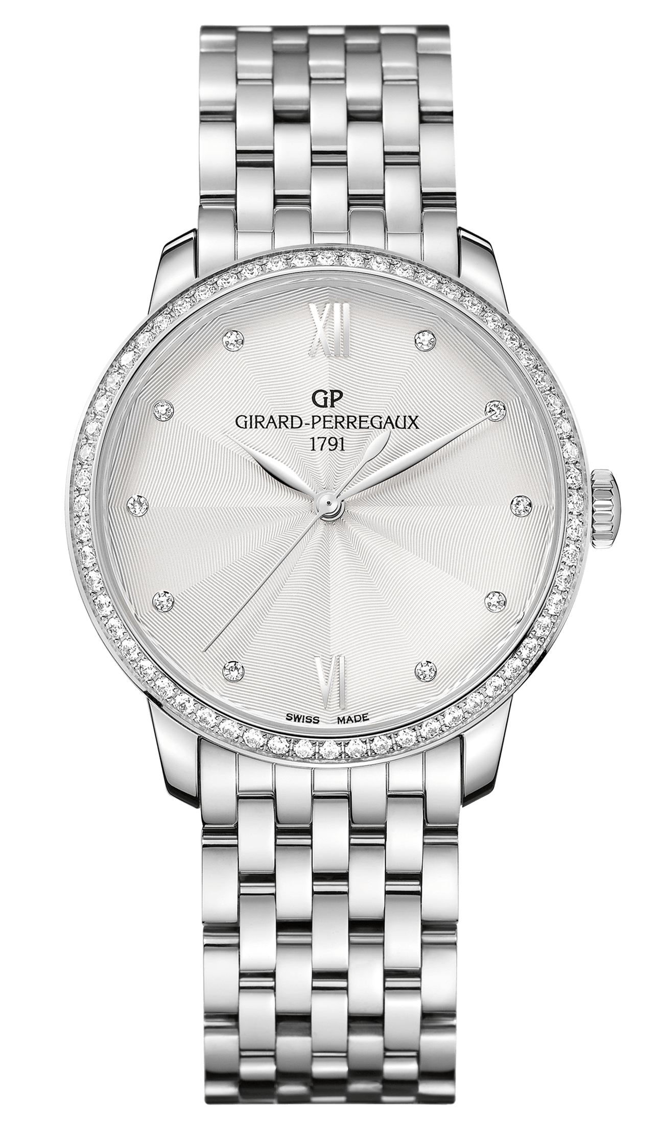 Girard-Perregaux 49523D11A171-11A : 1966 36mm Stainless Steel / Diamond / Silver / Bracelet