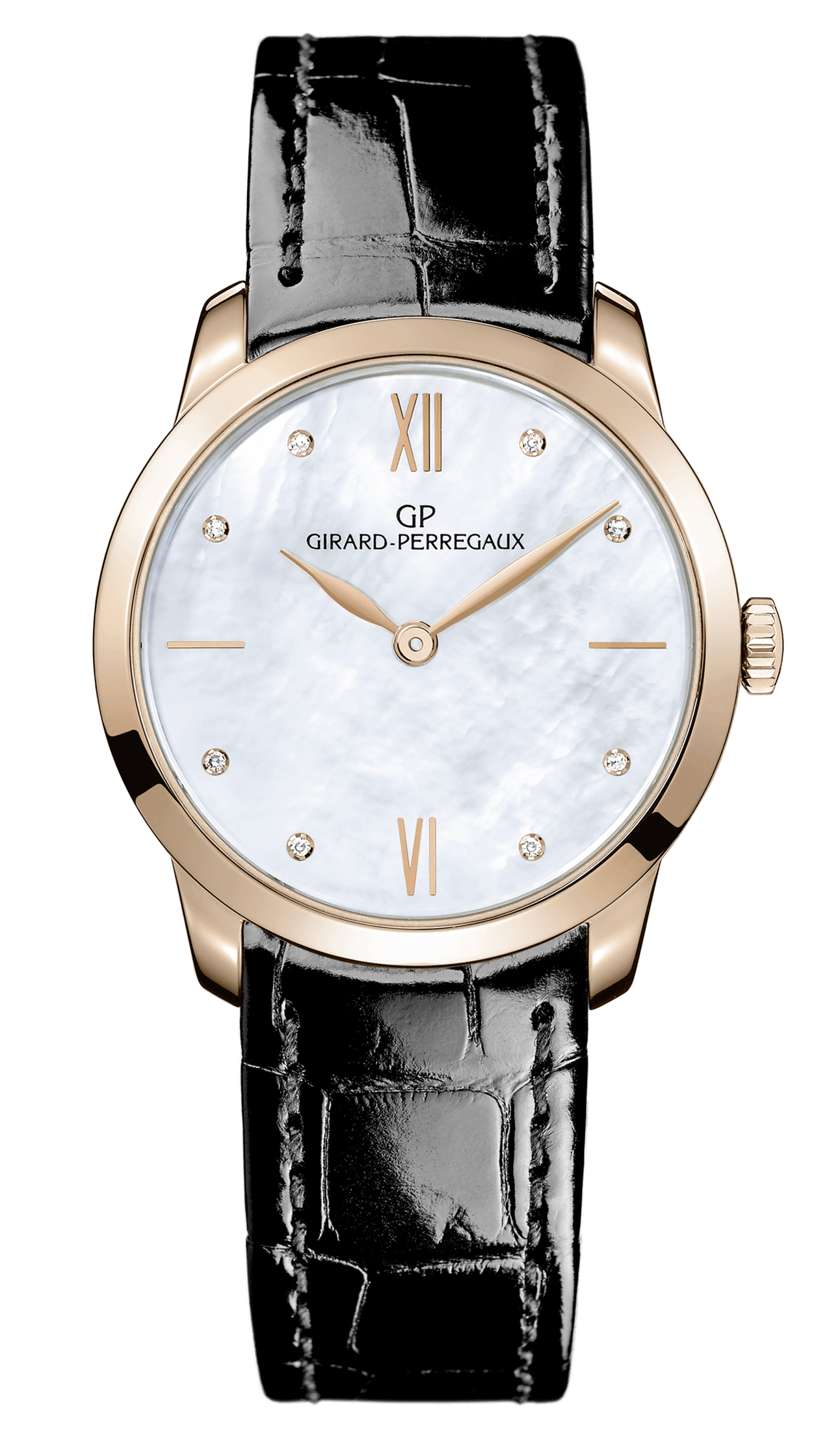 Girard-Perregaux 49528-52-771-CK6A : 1966 30mm Pink Gold / MOP / Alligator