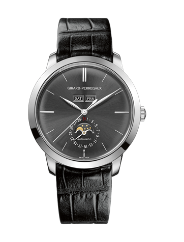 Girard-Perregaux 49535-53-251-BK6A  : 1966 Full Calendar White Gold Grey