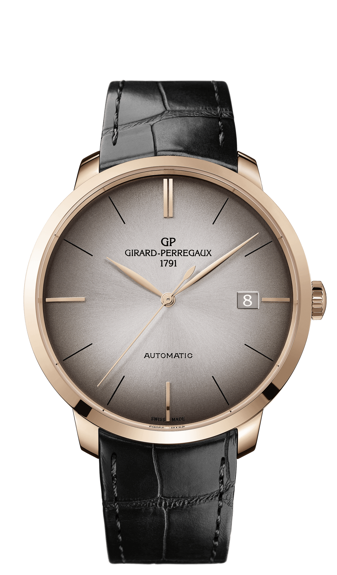 Girard-Perregaux 49551-52-231-BB60 : 44 Stainless Pink Gold Alligator Strap