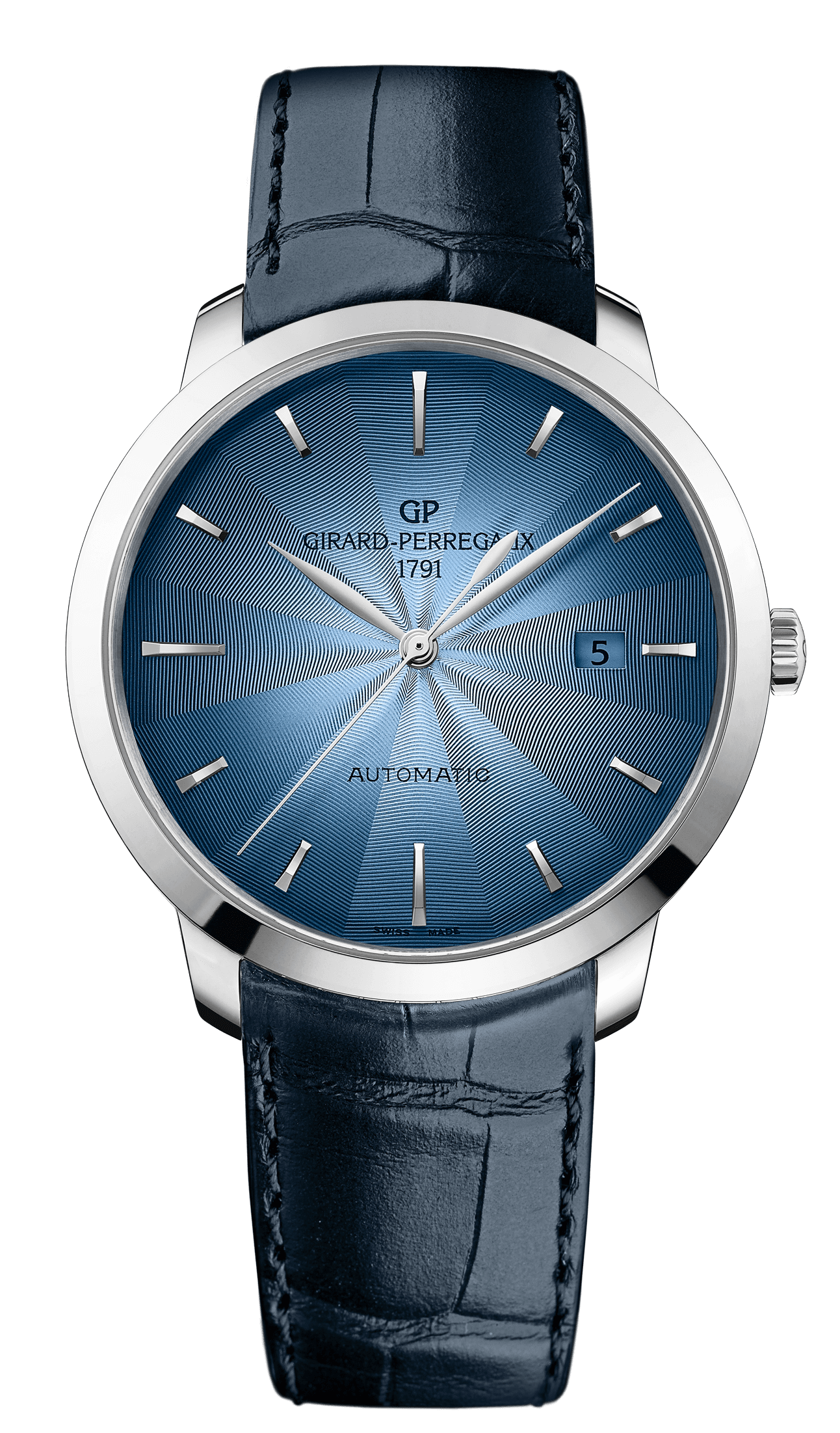 Girard-Perregaux 49555-11-431-BB60 : 1966 40 Stainless Steel Blue Alligator Strap
