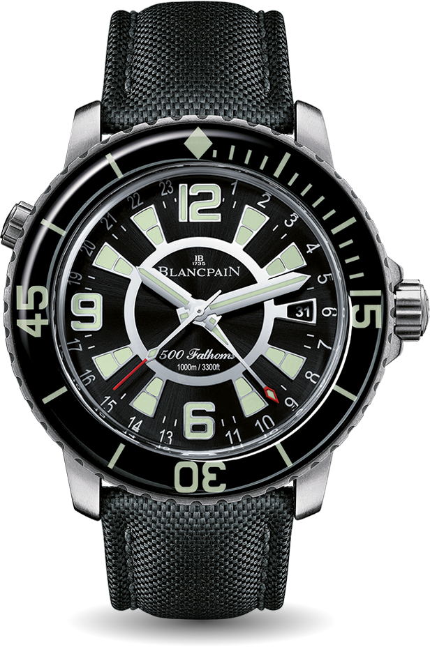 Blancpain 50021-12B30-52B : Fifty Fathoms GMT Stainless Steel / Black / Canvas