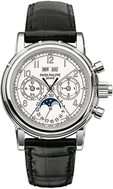 Patek Philippe 5004G-013 : Perpetual Calendar Split Seconds Chronograph 5004 White Gold / White Arabic