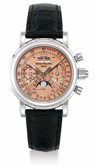 Patek Philippe 5004G_Salmon : Perpetual Calendar Split Seconds Chronograph 5004G Salmon