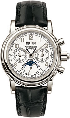 Patek Philippe 5004P-021 : Perpetual Calendar Split Seconds Chronograph 5004 Platinum / White Arabic