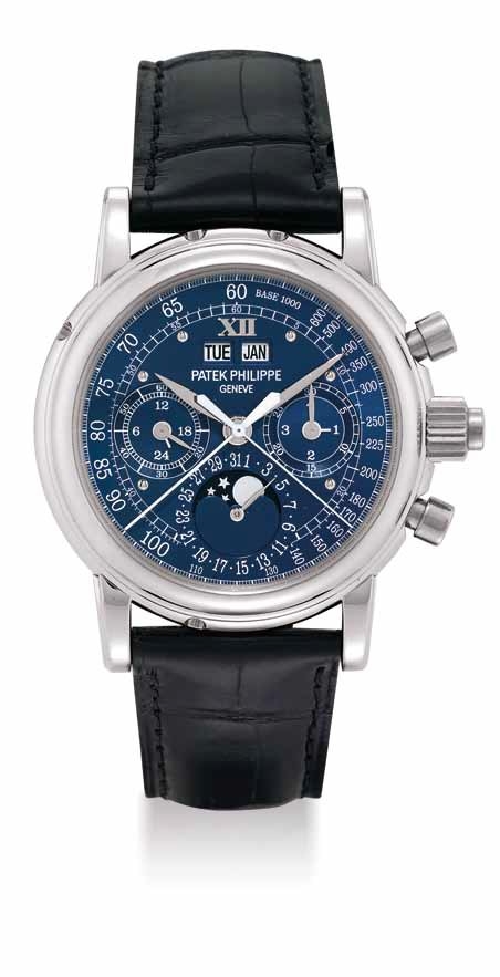 Patek Philippe 5004P_Blue_Roman : Perpetual Calendar Split Seconds Chronograph 5004P Blue