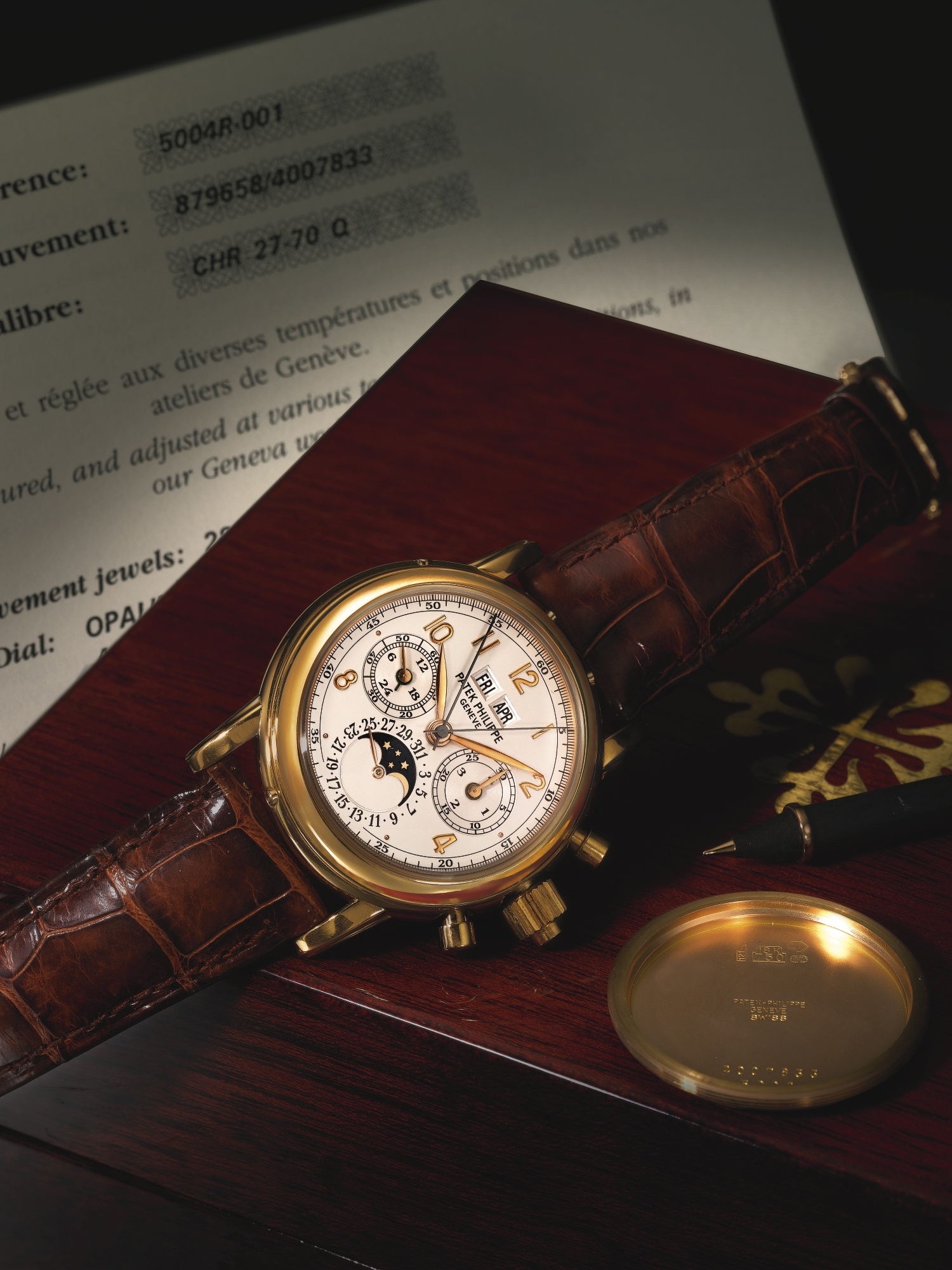 Patek Philippe 5004R-001 : Perpetual Calendar Split Seconds Chronograph 5004 Rose Gold / Silver Arabic